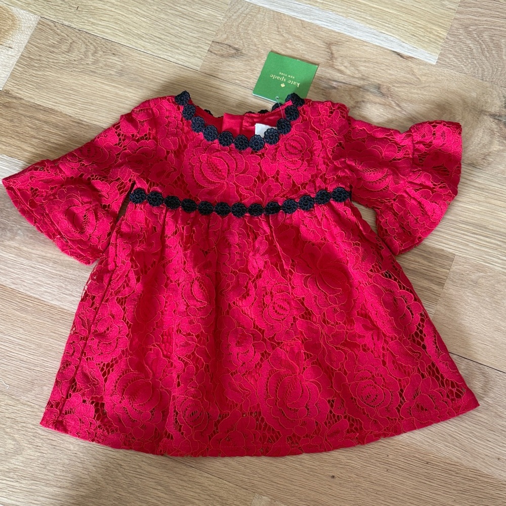 Kate Spade Skirt The Rules Girls Red Lace Dress